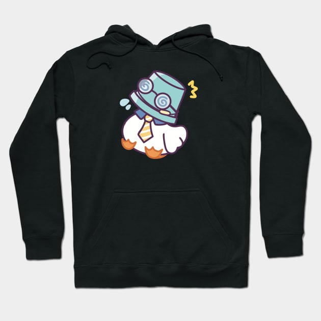 Office Duckie Under a Bucket Hoodie by Meil Can